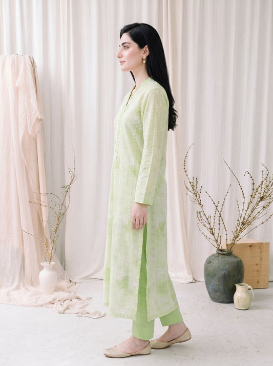 Aura Pastel Pistachio 2PC Embroidered Lawn Pret – VLZ – 0098