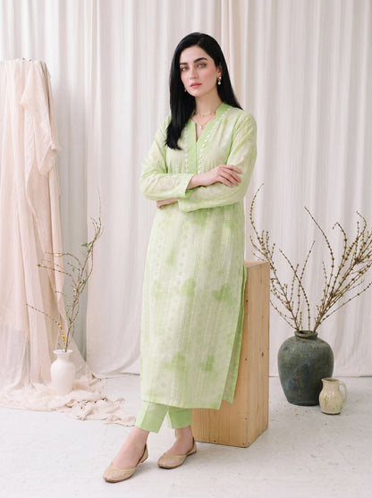 Aura Pastel Pistachio 2PC Embroidered Lawn Pret – VLZ – 0098