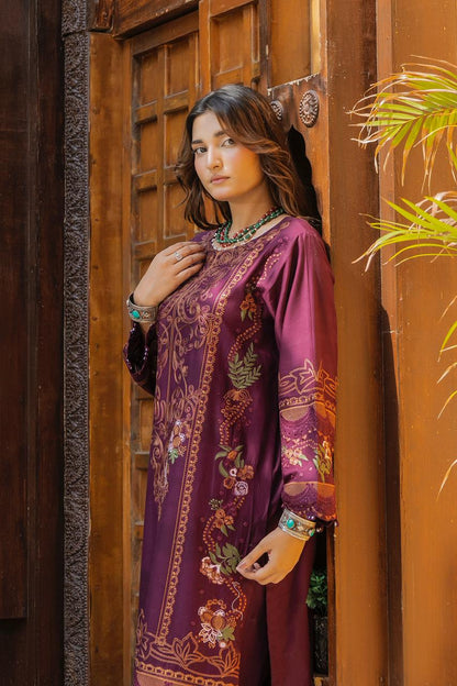 Ciruela Plum 2PC Embroidered Lawn Pret – VLZ-0076