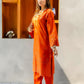 Candela Burnt Orange 2PC Embroidered Lawn Pret – VLZ-0075