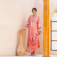 Rosé Aura Peach Pink 3PC Embroidered Lawn Suit – VLZ – 0083