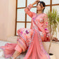Rosé Aura Peach Pink 3PC Embroidered Lawn Suit – VLZ – 0083
