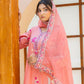 Rosé Aura Peach Pink 3PC Embroidered Lawn Suit – VLZ – 0083
