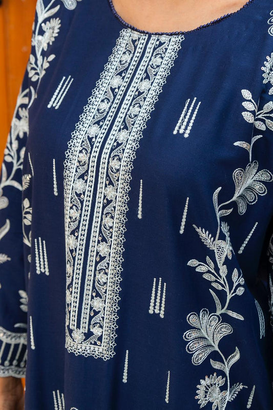 Azul Marino Navy Blue 2PC Embroidered Lawn Pret – VLZ-0071