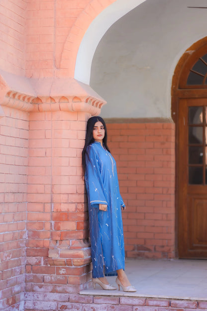 Azul – 2PC Cotton Silk Elegant Set