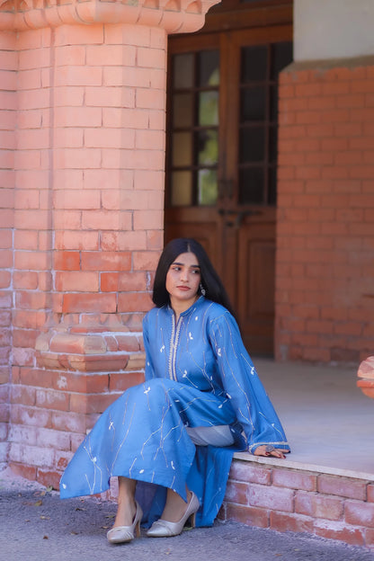 Azul – 2PC Cotton Silk Elegant Set