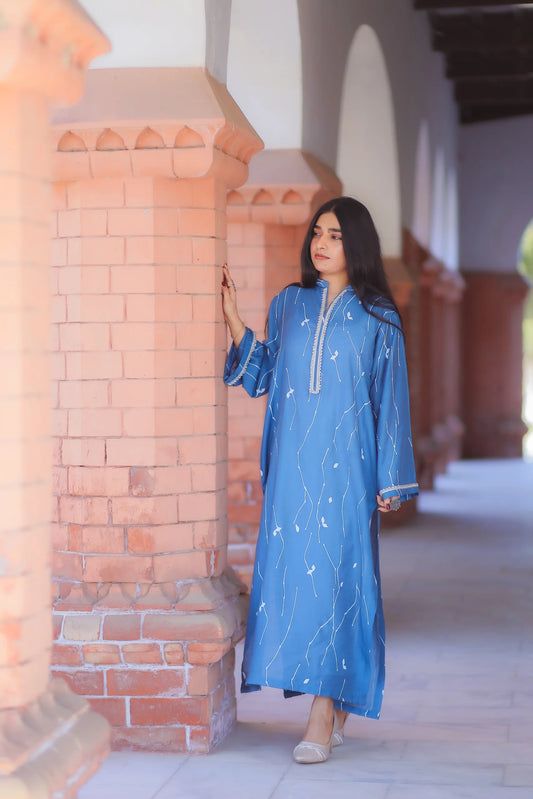 Azul – 2PC Cotton Silk Elegant Set