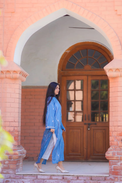 Azul – 2PC Cotton Silk Elegant Set